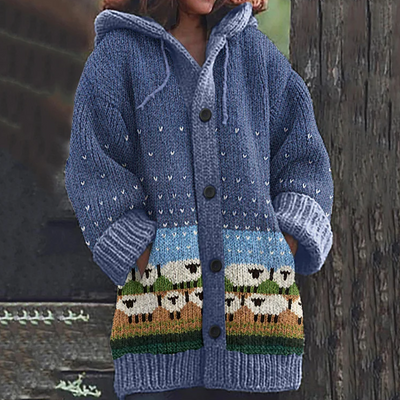 デボラ | ノルディックフードニットカーディガン