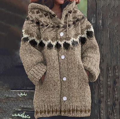 セレスティーナ | ノルディックニットフードカーディガン