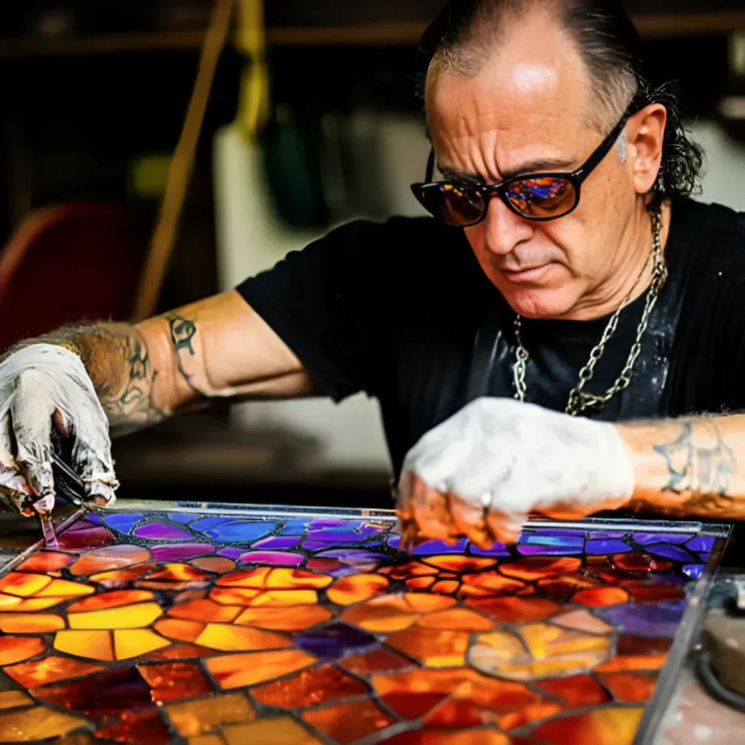 チャイ | ステンドグラスの猫ランプ