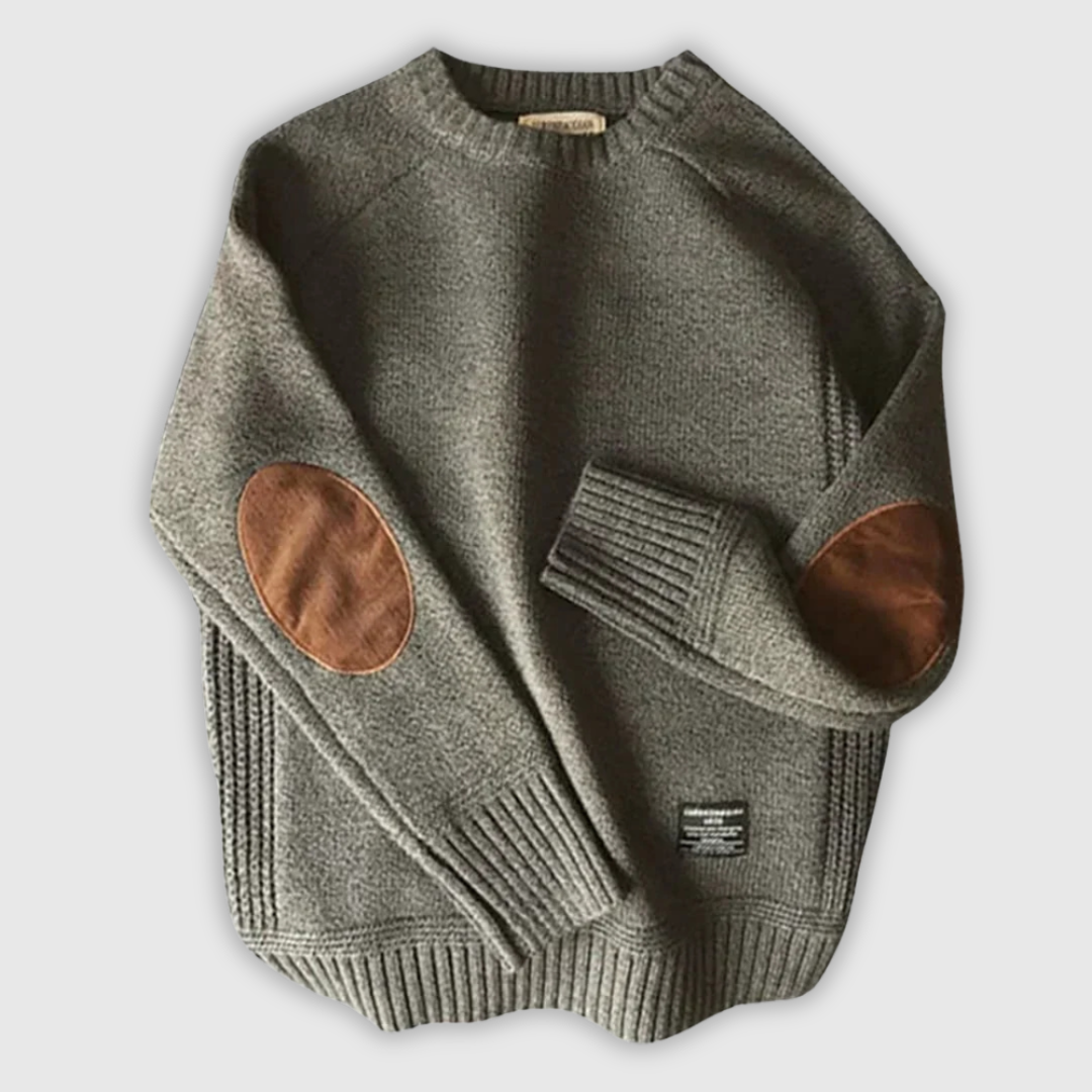 莉央 | エルボーパッチニットセーター