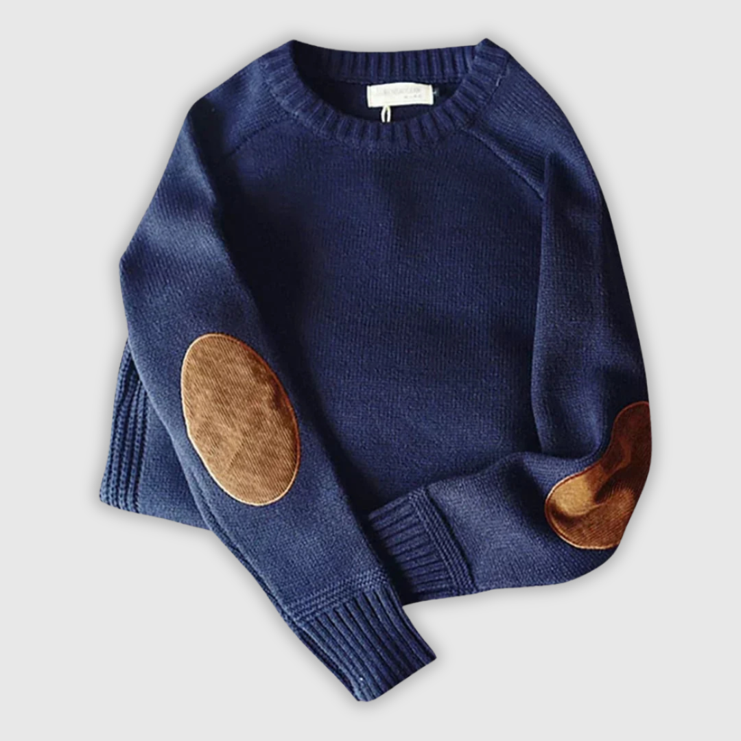 莉央 | エルボーパッチニットセーター