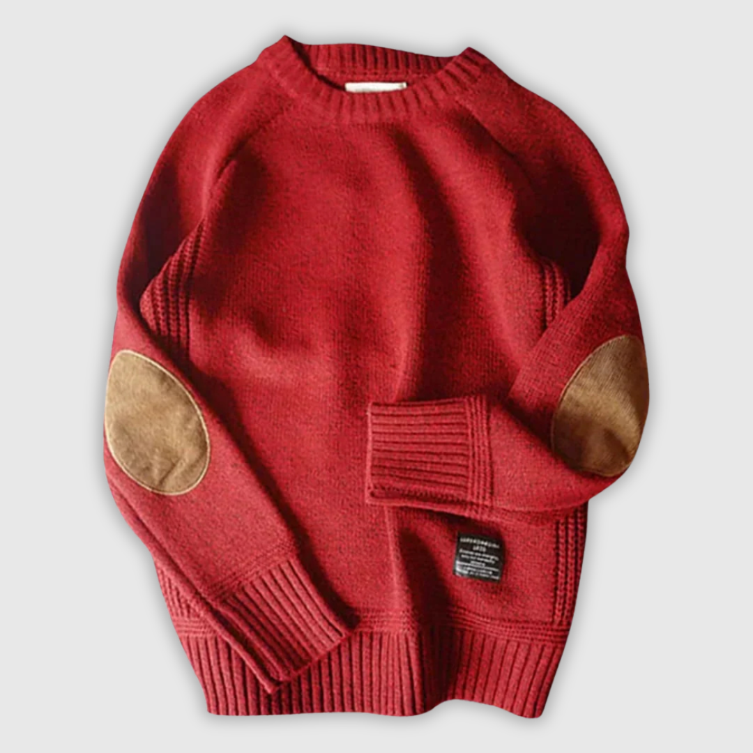 莉央 | エルボーパッチニットセーター