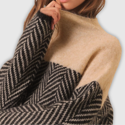 彩花 | ツートーンパターンセーター