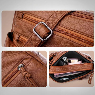 フランセス | 編み込みレザー クロスボディバッグ