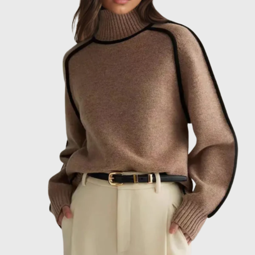 紗月 | コントラストラインセーター