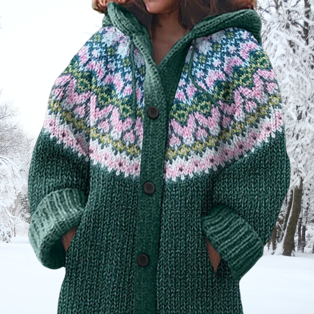 エヴァンジェリン | ノルディックニットフードカーディガン