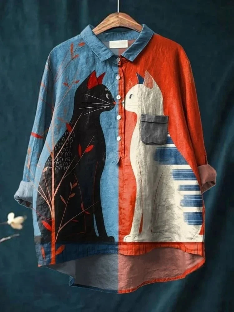 リンジー | 遊び心満載の猫シャツ