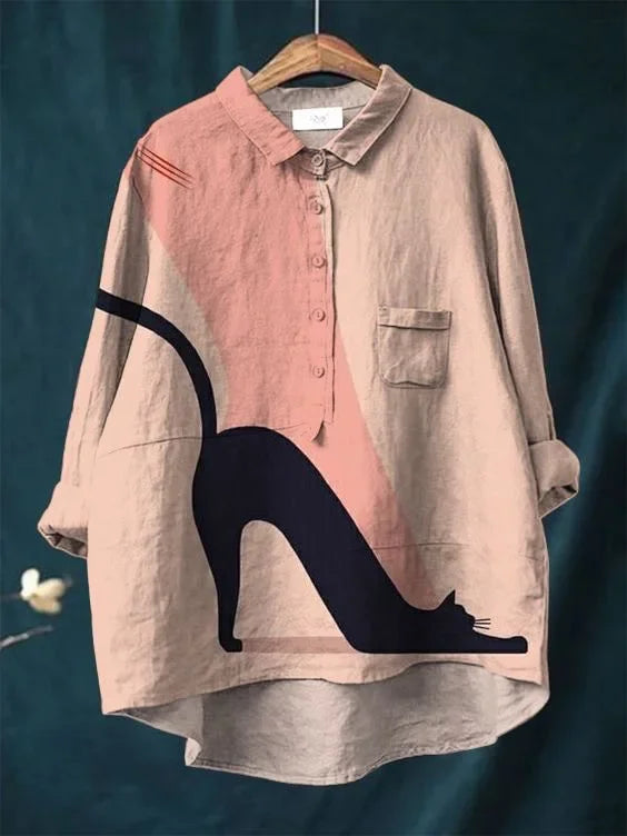 リンジー | 遊び心満載の猫シャツ