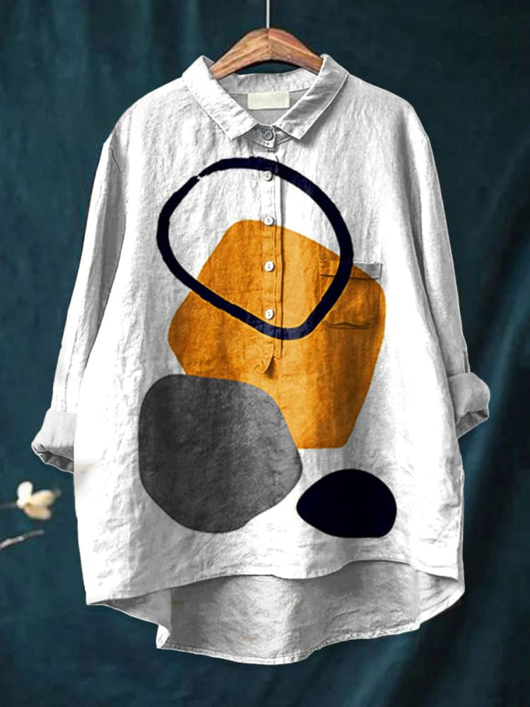 シエナ | 幾何学的抽象プリントシャツ